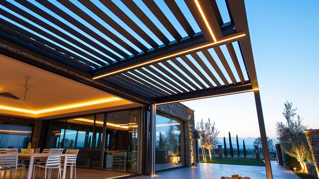 Retractable motorized roof